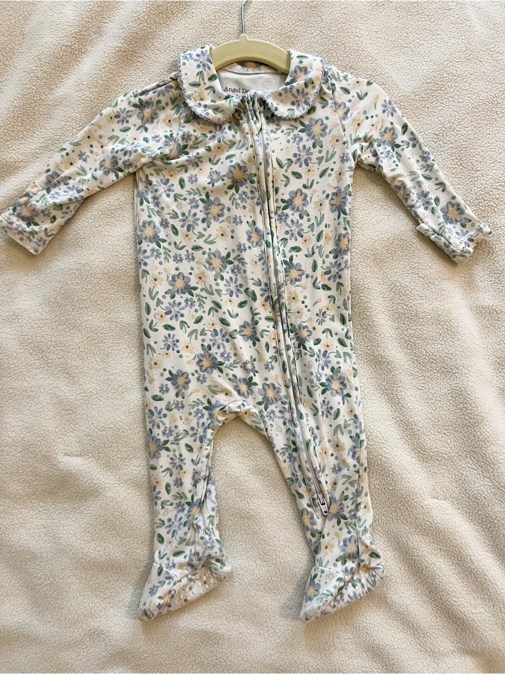 Angel Dear Veronical Floral Peter Pan 2-Way Zipper Footie